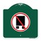 Signmission Designer Series National Network Prohibited, Green & White Aluminum Sign, 18" x 18", GW-1818-23864 A-DES-GW-1818-23864 - alternate 1